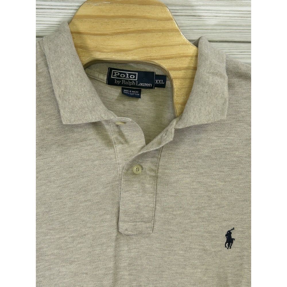 Polo Ralph Lauren‎ Men's Cotton Polo Tan Heather Short Sleeve Golf Sz 2XXL